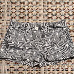 Express Black and White High Waist Shorts
